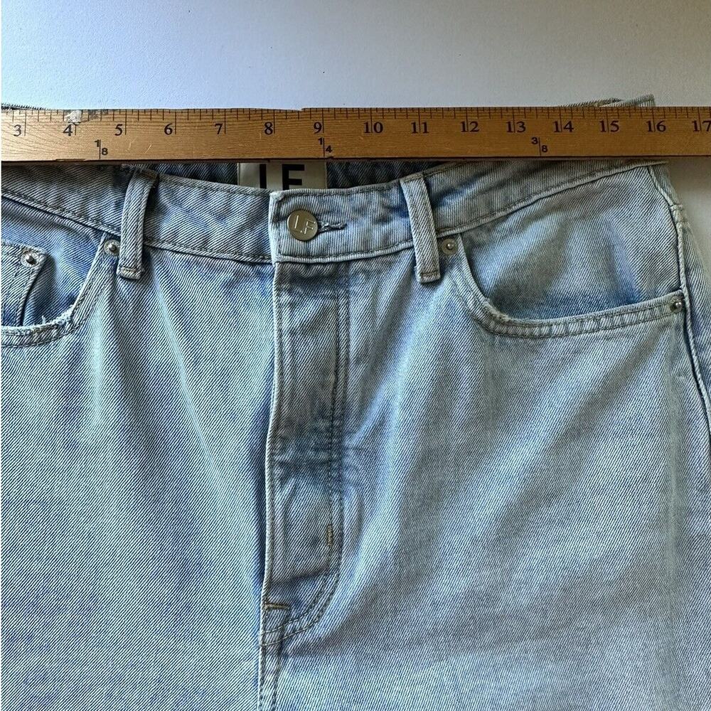 Lovers And Friends Jeans Women 30 Blue Reece High Rise Rigid Slim Straight Denim - Picture 12 of 15